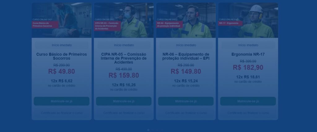 cursos da Healthwork